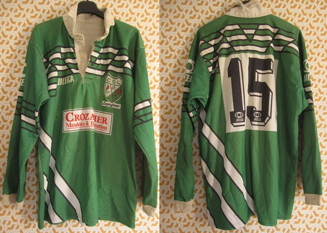 Maillot Rugby Jicega FFR Porté #15 COL Lespignan Crozatier vintage Homme - L