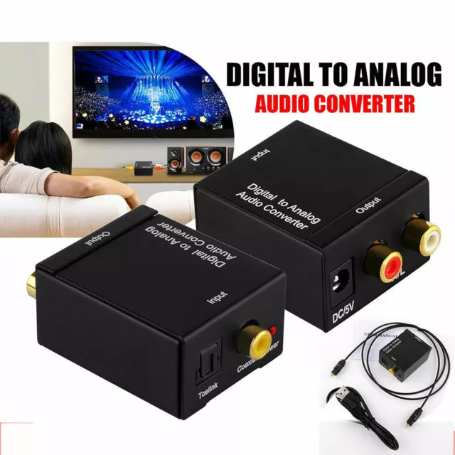 Digital to Analogue Audio Converter (LS50) & Toslink Cable Optical to RCA Stereo