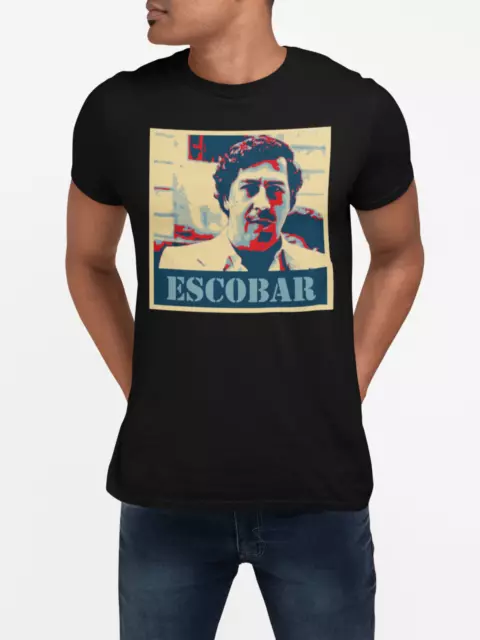 T-Shirt Escobar classica gangster narco retrò anni '80 pop art Pablo t shirt 3