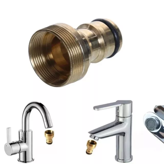 Golden Brass Hose Pipe Adapter with G34 Male Thread for Quick Connection