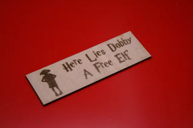 Wooden Bookmark Harry Potter Dobby Free Elf Plywood Laser Engraved 3