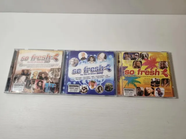 Three So Fresh Cd's The Hits Of Autumn, Winter, And Summer Of 2007/8. VGC
