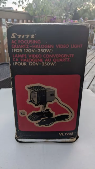 Vintage Stitz VL-1225 Quartz Halogen Video Light, Working 250W