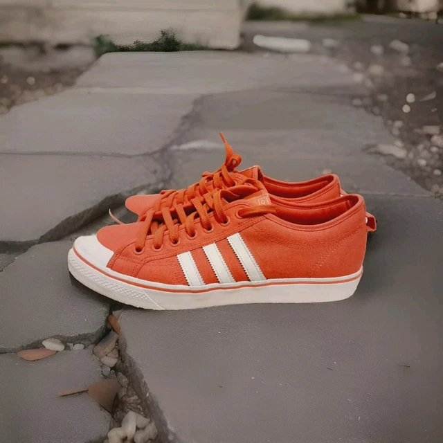 ADIDAS NIZZA MAROON Red Canvas White Striped Low Top Trainers Trefoil UK 5 12.05 PicClick UK