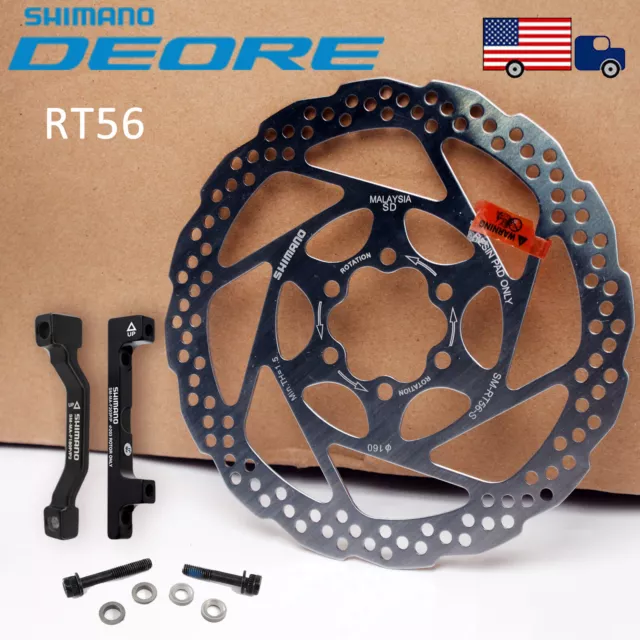 Shimano Deore SM-RT56 160/180mm MTB Bike Disc Brake Rotor 6 Bolt Caliper 180/203