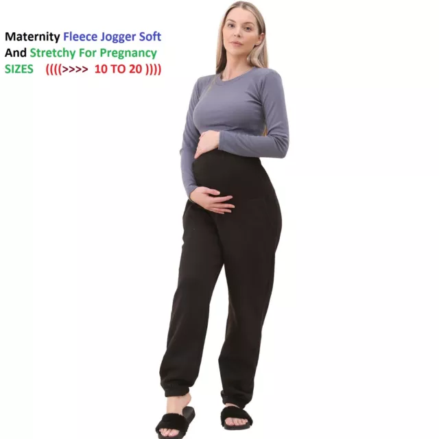 NEW Women Maternity Cotton Leggings Loose Casual Joggers Pregnant Trouser 10 -20