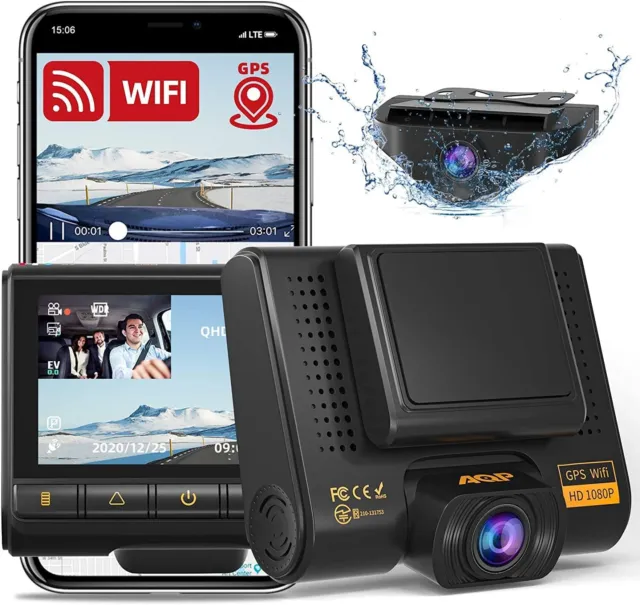 ANSTA Dash Cam Front and Rear 1080P Full HD Dual Dash Camera for In Car Camera