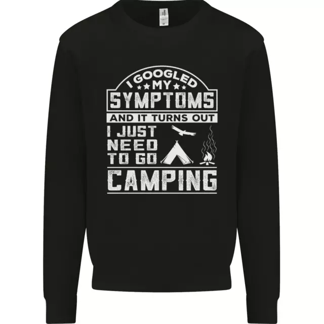 Felpa da uomo Symptoms I Just Need to Go Camping divertente