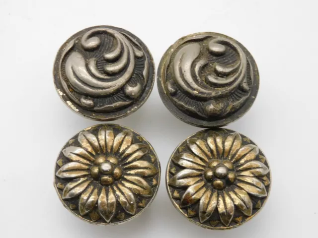 4 Anciens Boutons  De Porte Diam 3 Cm E24 Renovation Porte Tiroir Meuble Commode