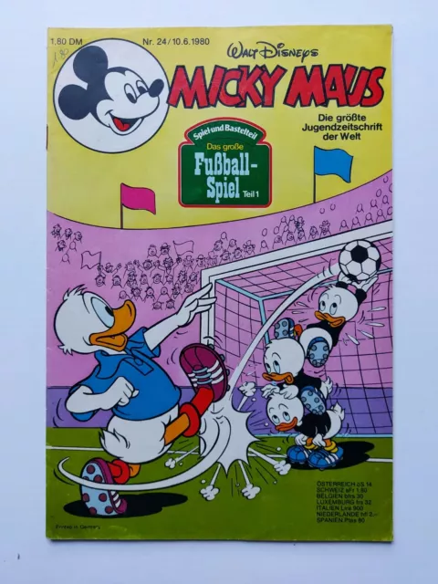 Ehapa - Micky Maus Nr. 24 / 10.06.1980 - Top Zustand / Z2+ (mit Beilage)