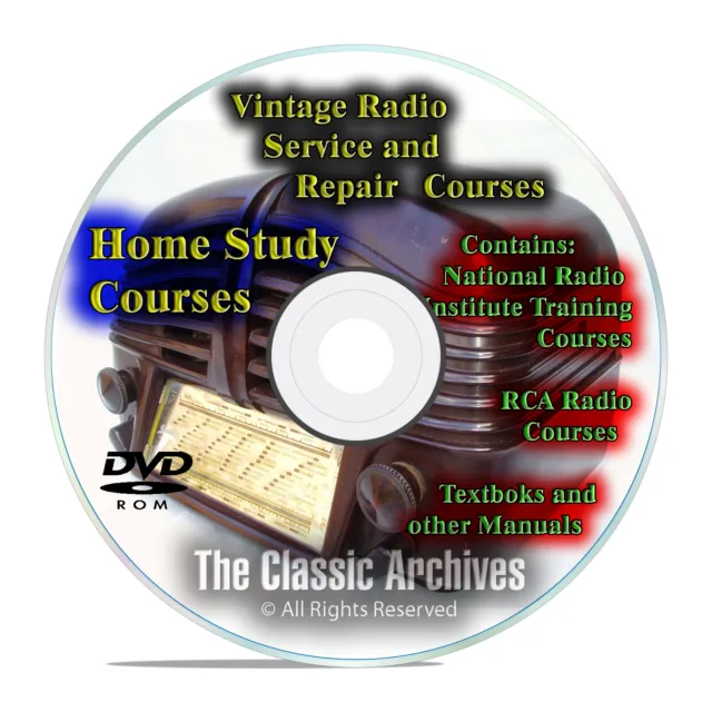 Antique Radio Servicemans Repair Home Study Course, Manuals, Restore CD DVD B75