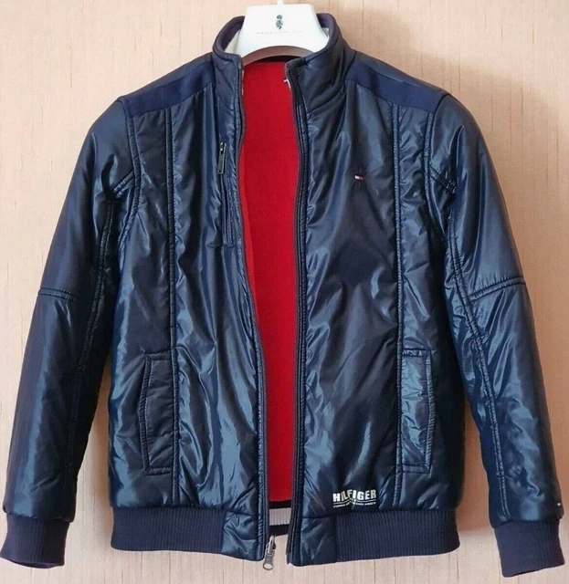 Tommy Hilfiger Giacca Double Face Blu E Rossa Bambino Taglia 10 - 12 Anni
