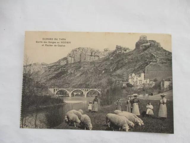 Cpa 81 Sortie Des Gorges Du Tarn Au Rozier Et Rocher De Capluc Postale +- 1910