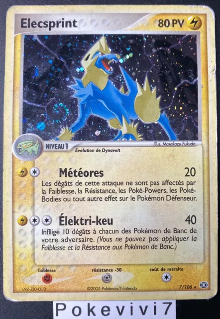 Carte Pokemon ELECSPRINT 7/106 Holo Bloc EX Emeraude FR
