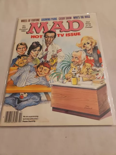 1986 October, MAD Magazine, No. 266, Hot TV Issue Wheel Of Fortune (MH23)