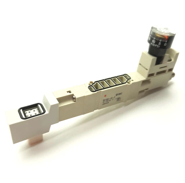 SMC SV1000-06-P Solenoid Valve Manifold Interface Regulator 100PSI Even Station