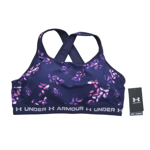 Under Armour Womens Cross-Back Mid-Impact Compression Sports Bra, SIze 2X,  GREEN