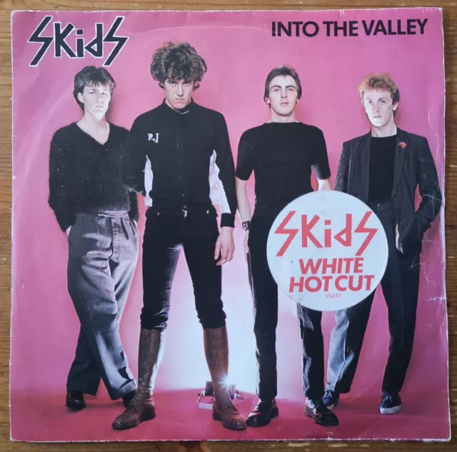 SKIDS 'Into The Valley' 7" 1979 UK 1st Press White Vinyl Virgin - VS 242 NM/VG+