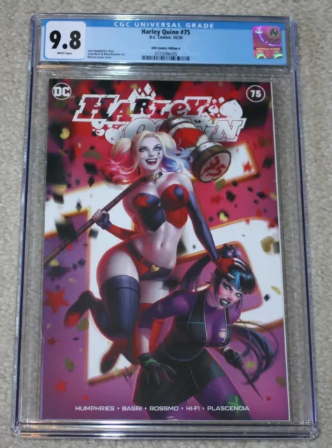 Harley Quinn 75 Cgc 9.8 Warren Louw Vs Punchline Logo Anniversary Variant-A Hot!