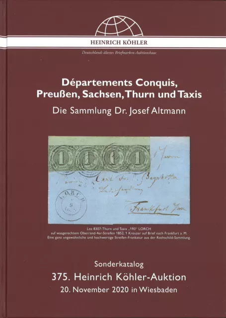Heinrich Köhler-Auktion 375 (2020): dipartimenti conquistati, Prussia, Sassonia...