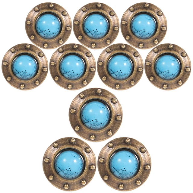 10Pcs Round Shaped Bag Buckle Ornament DIY Rivets Decoration Delicate Concho