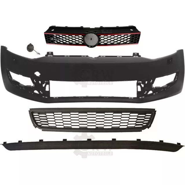 Set Stoßstange vorne grundiert+Zubehör VW Polo 6R Bj. 09-14 / für SRA