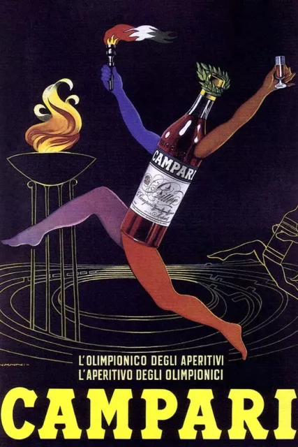 Poster Manifesto Locandina Pubblicitaria Bevanda Aperitivo Liquore Campari Bar