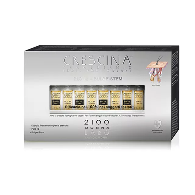 LABO Crescina Iles Cellules Folliculaires PLC12 Ardennes Stem Cheveux 2100 Femme