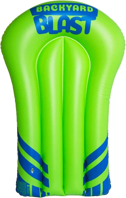Backyard Blast Rider, Inflatable Body Board Slide Rider and Pool Float Toy, Lime