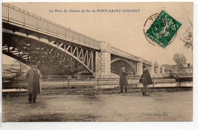 PONT SAINT VINCENT - Meurthe et Moselle - CPA 54 - le pont du chemin de fer