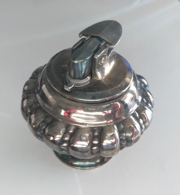Briquet De Table Ronson Metal Argente Ref77772