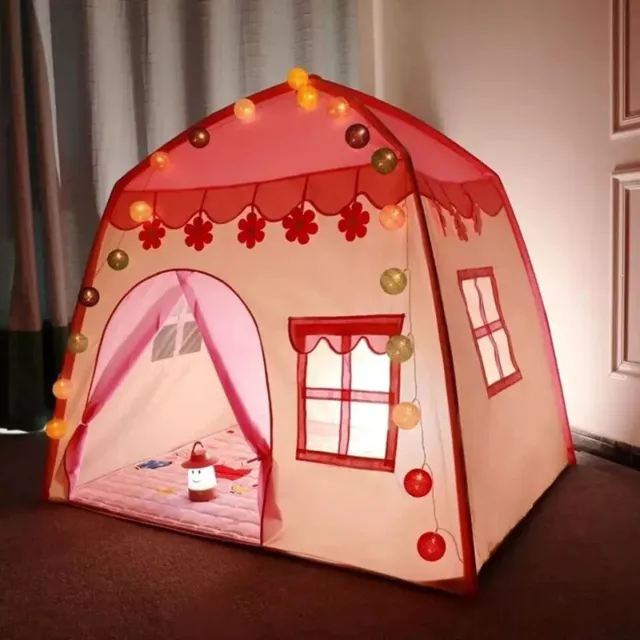 Kids Pop Up Play Tent Fairy Princess Childrens House Castle Tent Indoor Outdoor