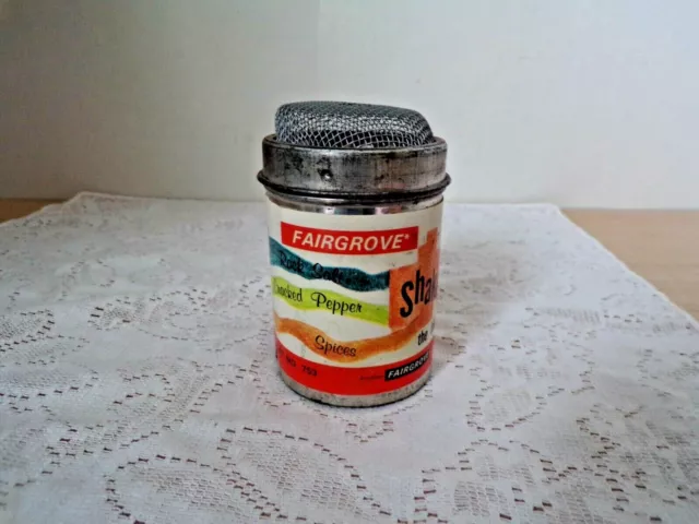Vintage Fairgrove SHAKE-ALL The Ideal Shaker w/Mesh Top 1978 Spice Can
