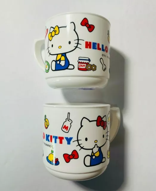 Sanrio x Daiso HELLO KITTY 3" CUP w/ HANDLE 8OZ Set of 2 - New *US Seller*
