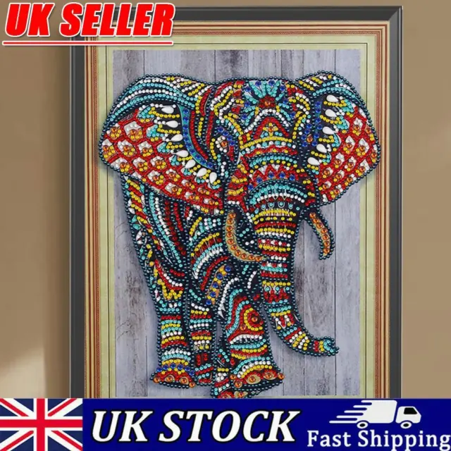 5D DIY Partial Special Shaped Drill Diamond Painting Kit Elephant Decoration