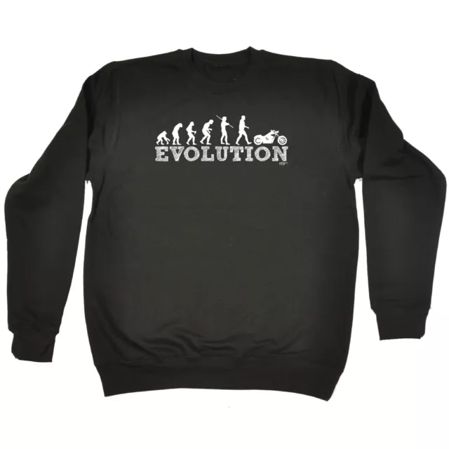 Evolution Motorbike Cruiser - Mens Novelty Funny Sweatshirts Jumper Sweatshirt