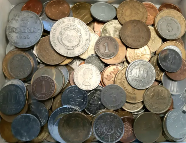 Münzen Sammlung 1/2 kg Deutsches Reich Und Aus Aller Welt Konvolut Lot