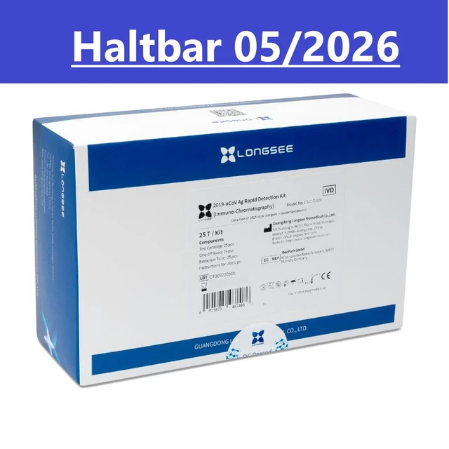 75X LONGSEE ANTIGEN Schnelltest AT-731/21 BfArM Corona Covid-19 Omikron ...