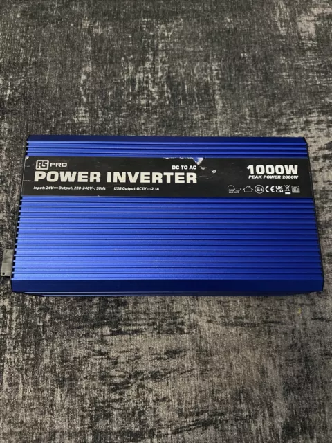RS PRO 1000W Power Inverter 24V dc Input 230V ac Output Modified Sine Wave
