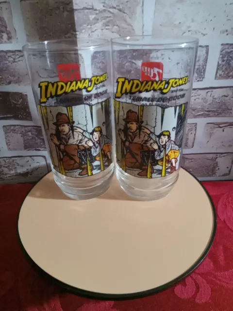 A Vintage Pair Of 1984 Indiana Jones and the Temple of Doom Glasses 7up