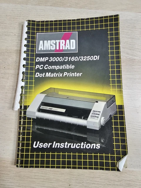 AMSTRAD DOT MATRIX Printer DMP 3000/3160/3250DI Instructions Manual ...