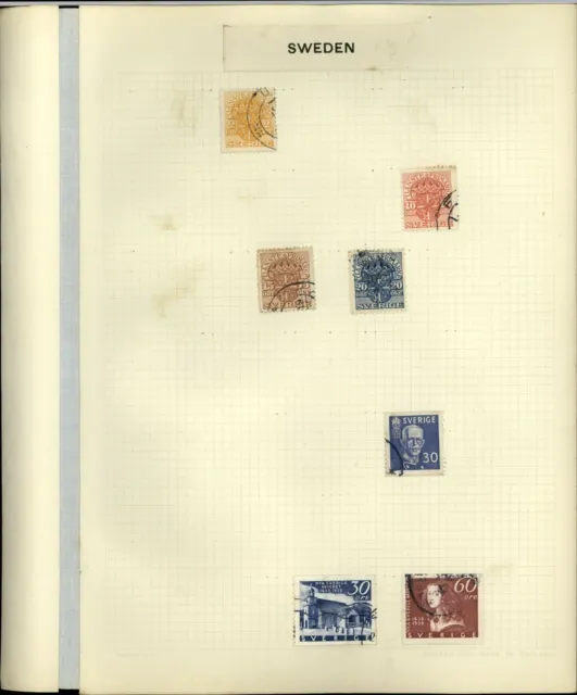 Sweden Album Page Of Stamps #V18110