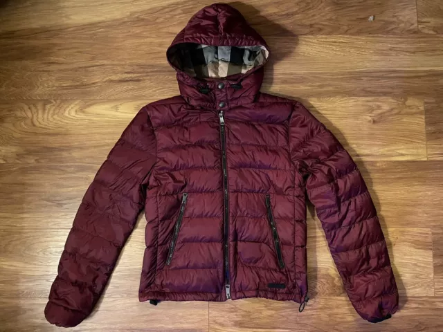 Burberry Brit Ultra-Light Quilted Goose Down Puffer Jacket S Small