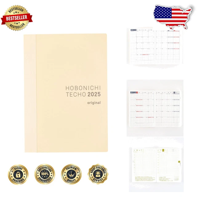 Hobonichi Techo 2025 Day-Free Book [Japanese/A6/January Start/Monday Start/Graph Paper Notebook/Planner