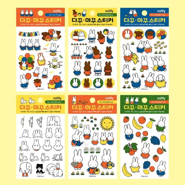 [Random] Miffy Deco Sticker Sheet for Decorate Diary, Planner Great for Goodybag