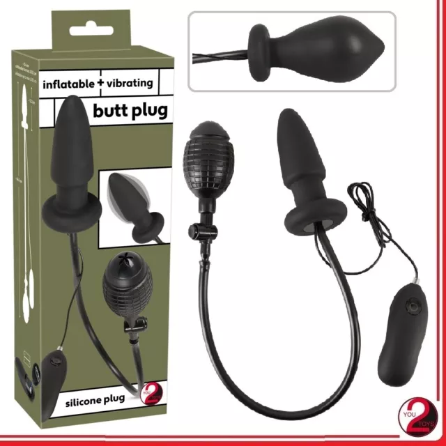 Plug X Anale gonfiabile vibrante Inflatable Vibrating Butt Dong Plug Sexy Toys