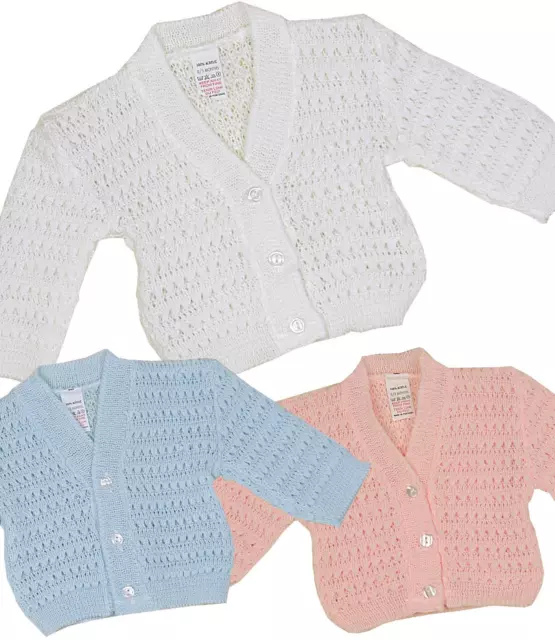 BabyPrem Baby Boys Girls Unisex Clothes Knitted Acrylic Soft Cardigan Cardi