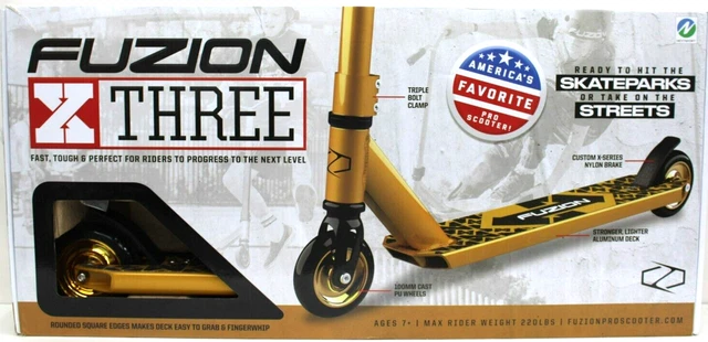 Fuzion Gold Pro X-3 2 Wheel Scooter - Gold (BRAND NEW)