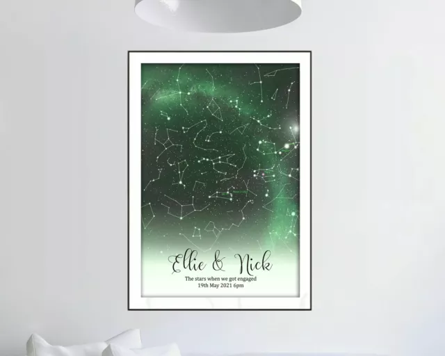 Personalised Star Map Sky Print - Constellations, night sky, the night we met