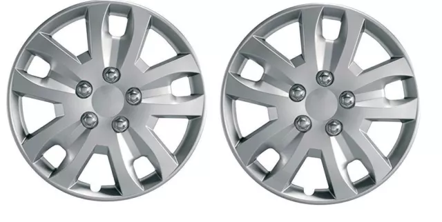 Pair Of Silver 14" Caravan Wheel Trims Hub Caps for Lunar Lexon CS 2005